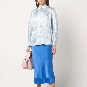 Vince Dahlia floral-print silk shirt size S